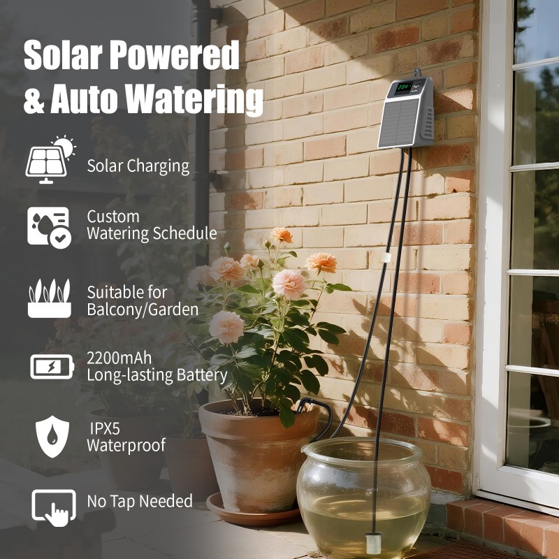 Outdoor Power And Plant - A03F-Solar Powered Automatic Drip Irrigation Kit