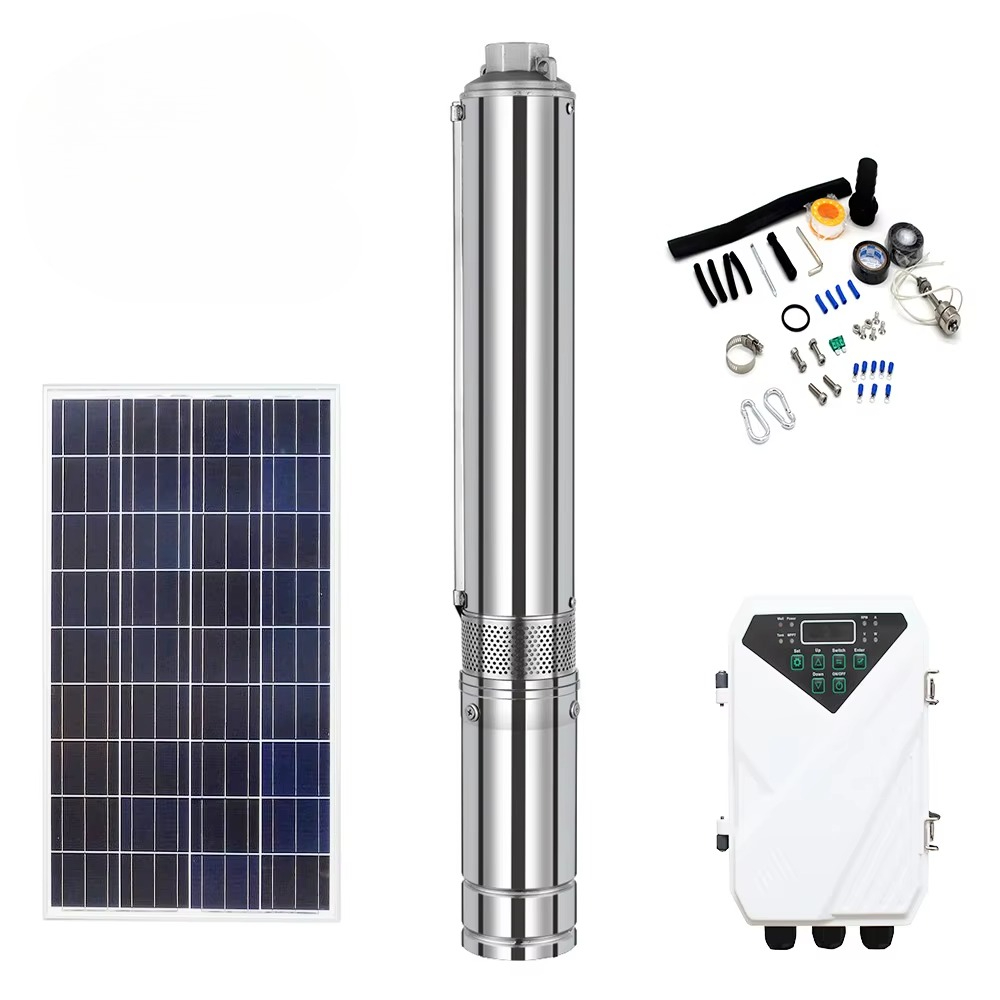 Water Pump Submersible - High Pressure Irrigation 1.25 Inch Solar