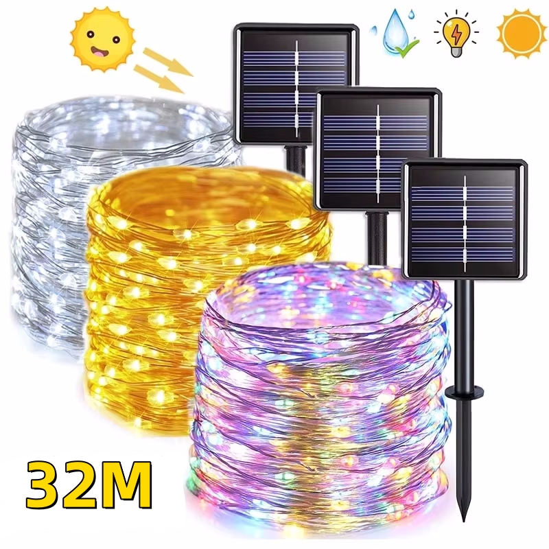 Outdoor Power For Christmas Lights - 32M 300Leds Outdoor Waterproof Solar Led
