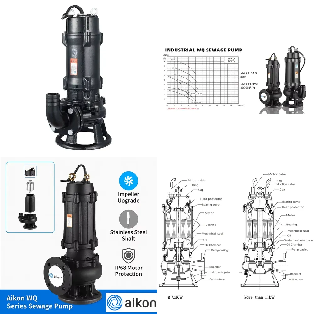 Water Pump Submersible - Electric Submersible Stainless Steel Sewage Pump