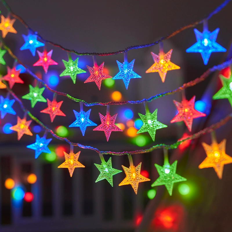 Outdoor Power For Christmas Lights - Battery Power Festoon Star Fairy String