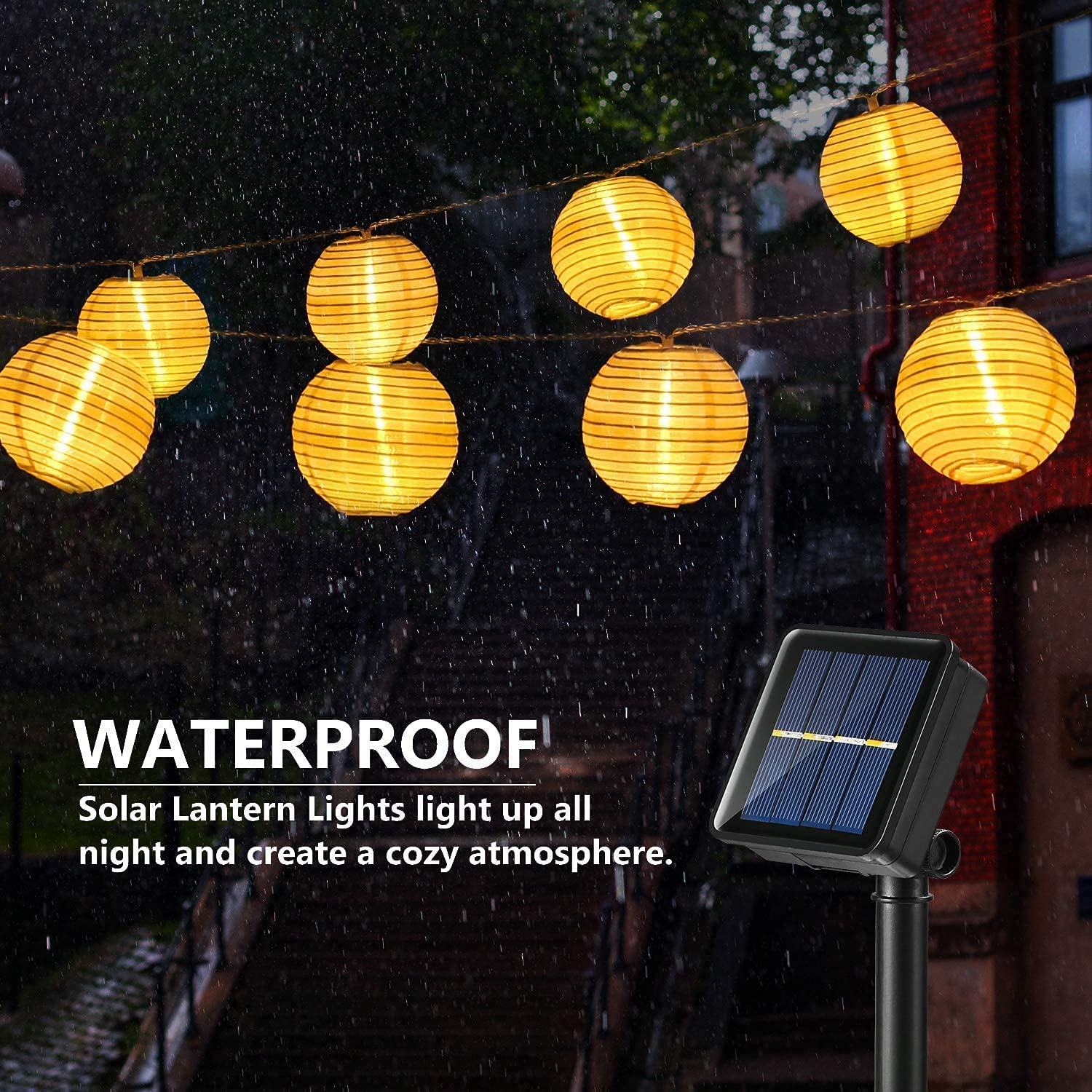 Waterproof Lantern Solar Strin - Outdoor Power For Christmas Lights 评论和价格