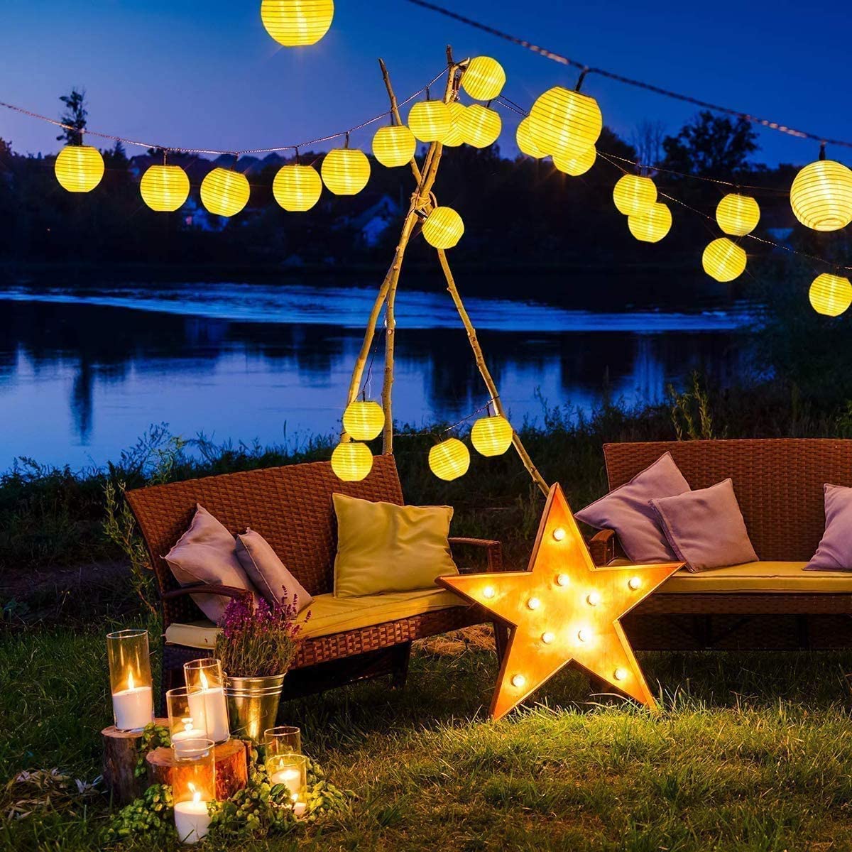 Waterproof Lantern Solar Strin - Outdoor Power For Christmas Lights 评论和价格