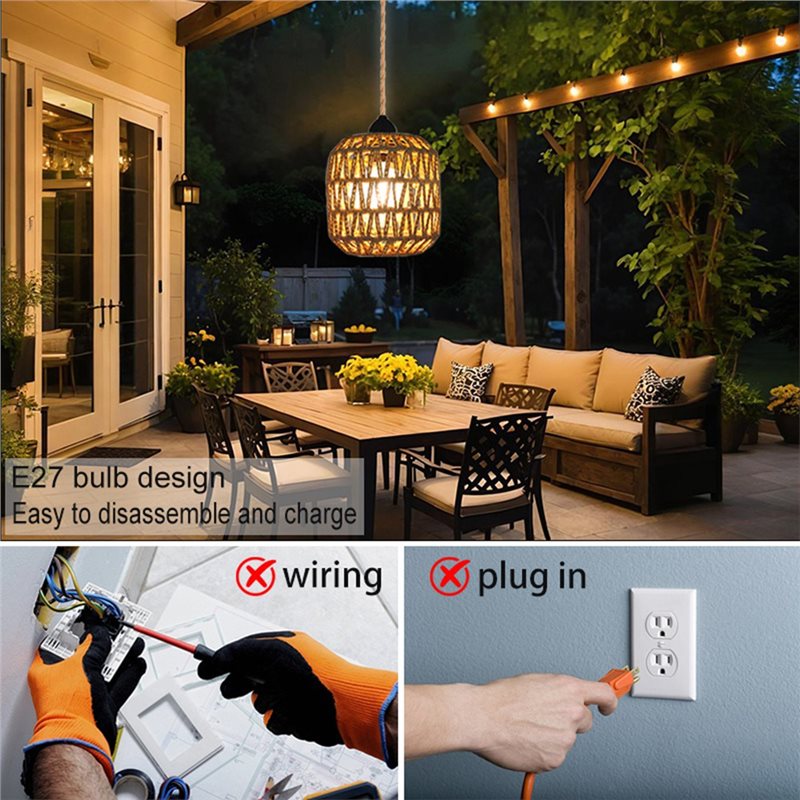 BHTS-Woven Rattan Battery Powe - Outdoor Power For Gazebo 评论和价格
