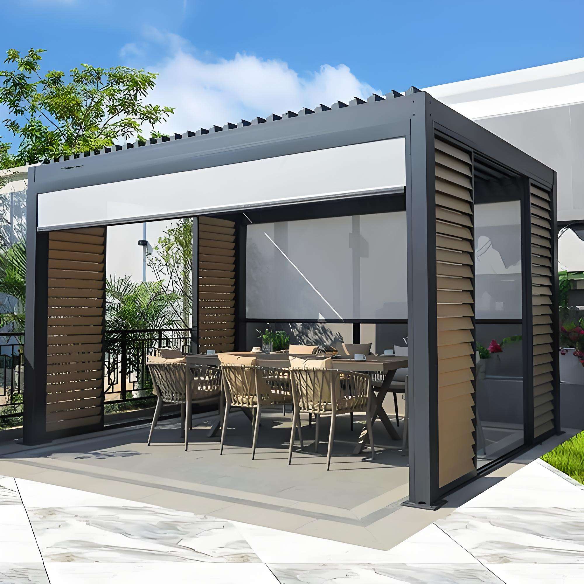Power Driven Aluminum Pergola  - Outdoor Power For Gazebo 评论和价格