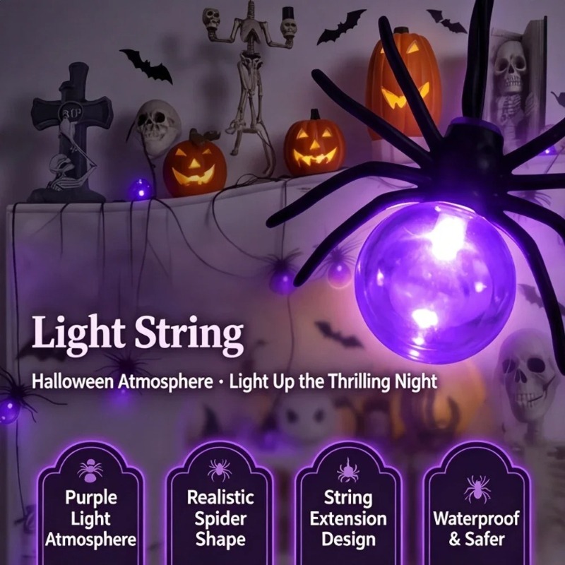 Battery Powered Spider LED Str - Outdoor Power For Lights 评论和价格