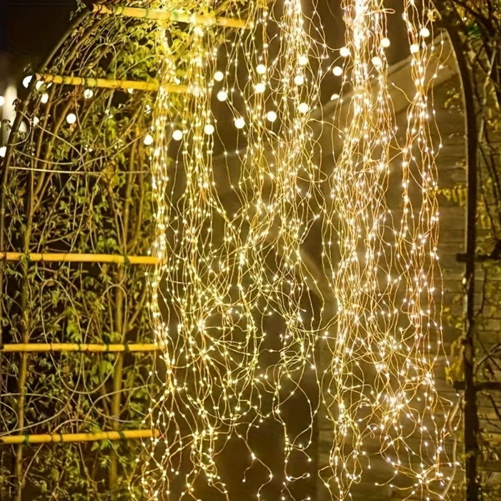 3M600LED Solar Powered Willow  - Outdoor Power For Christmas Lights 评论和价格