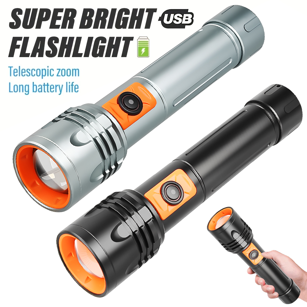 High Power LED Flashlight USB  - Outdoor Power For Lights 评论和价格