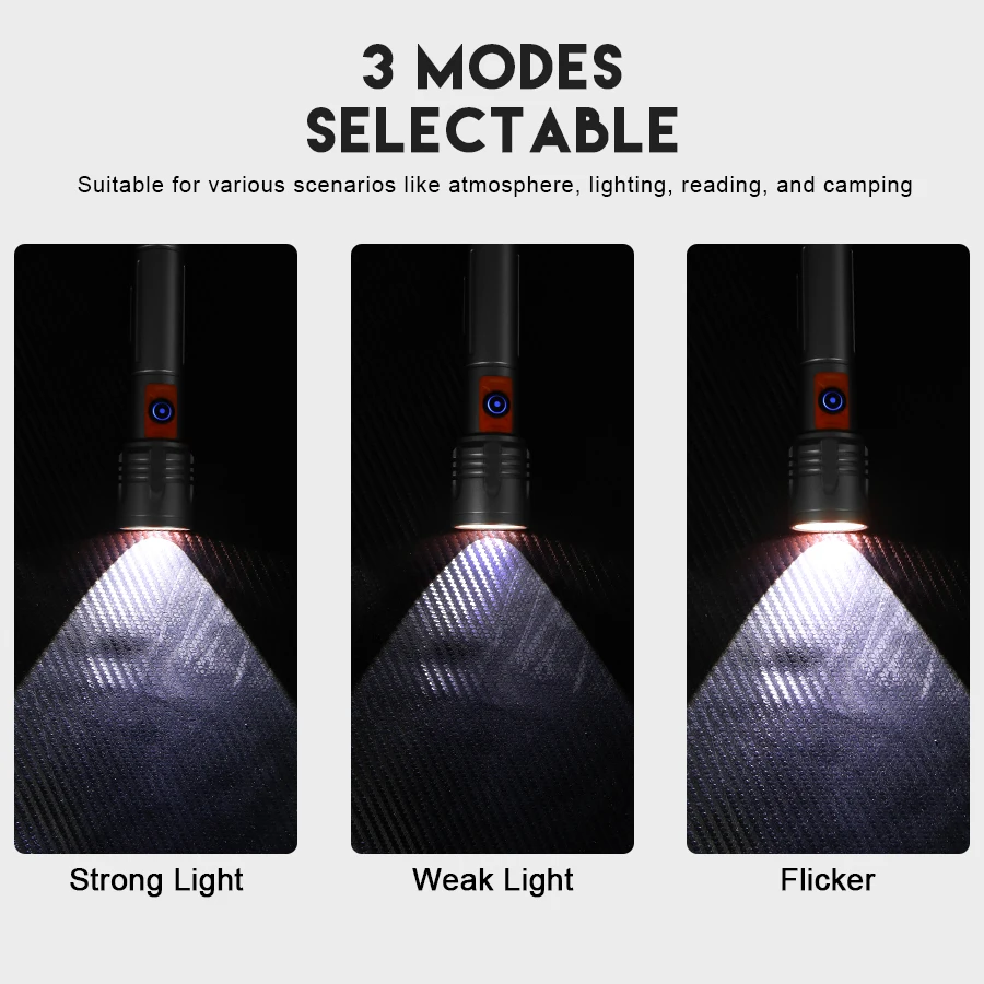 High Power LED Flashlight USB  - Outdoor Power For Lights 评论和价格