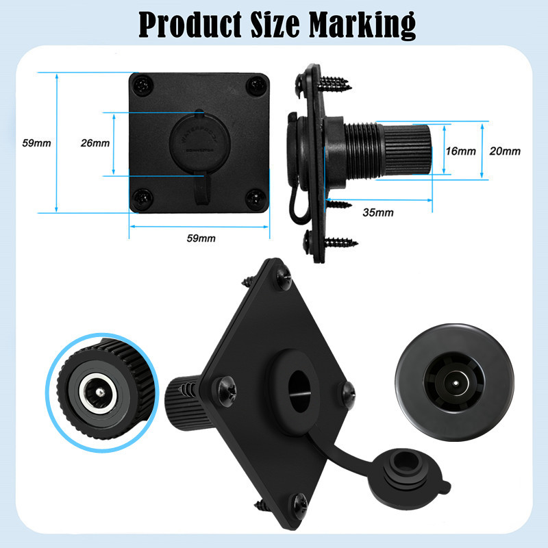 IP65 Waterproof DC5521 Panel M - Outdoor Power Jack 评论和价格