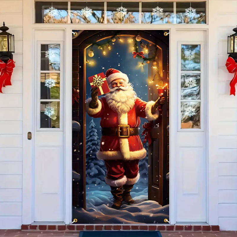 1pc 2D flat, festive Santa Cla - Outdoor Power For Wedding 评论和价格