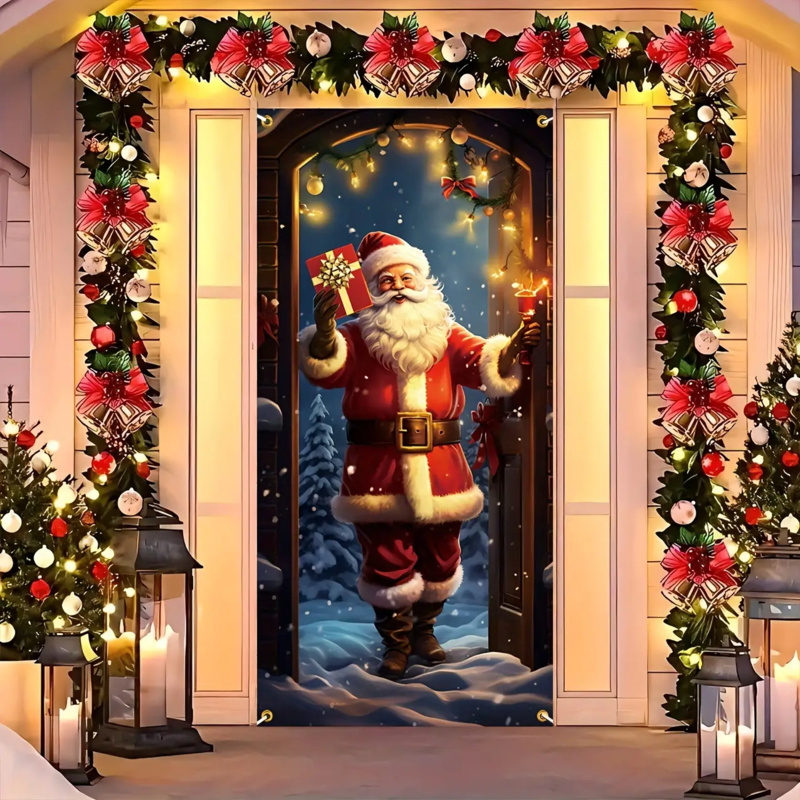 1pc 2D flat, festive Santa Cla - Outdoor Power For Wedding 评论和价格