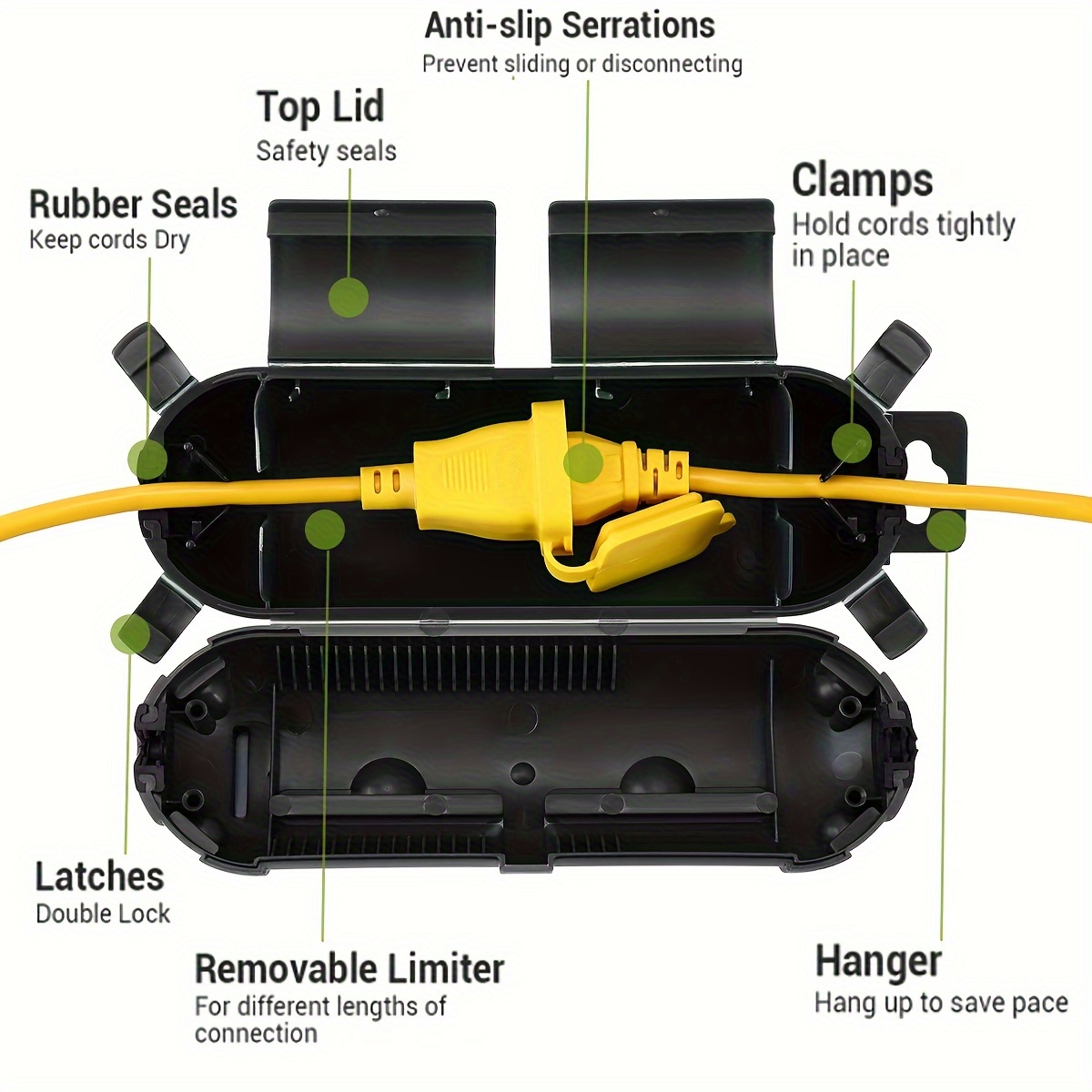 Extension Cord Plug Connection - Outdoor Power Outlet Cover 评论和价格