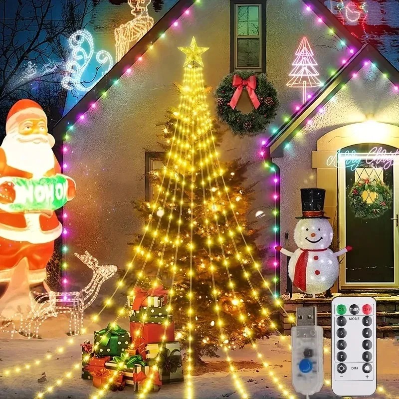 USB Powered Star Waterfall LED - Outdoor Power For Christmas Lights 评论和价格