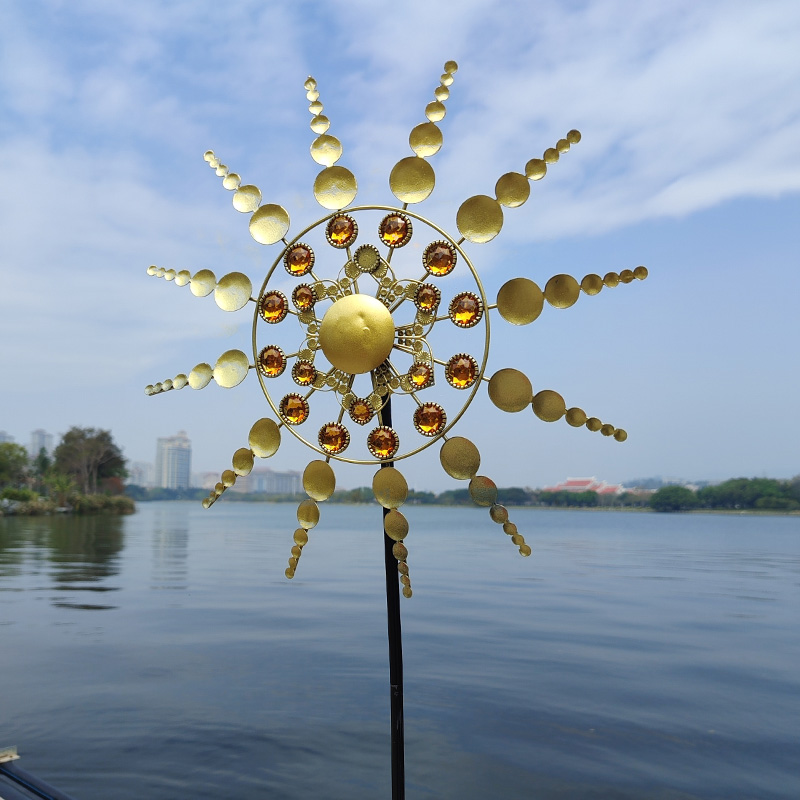 Sunflower Iron Windmill Spinne - Outdoor Power And Plant 评论和价格
