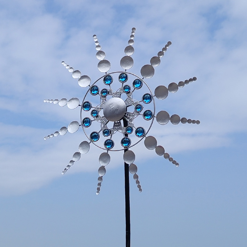 Sunflower Iron Windmill Spinne - Outdoor Power And Plant 评论和价格