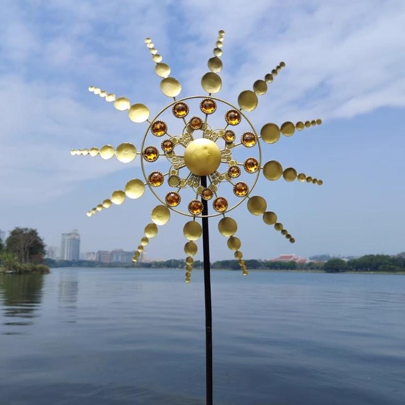 Sunflower Iron Windmill Spinne - Outdoor Power And Plant 评论和价格