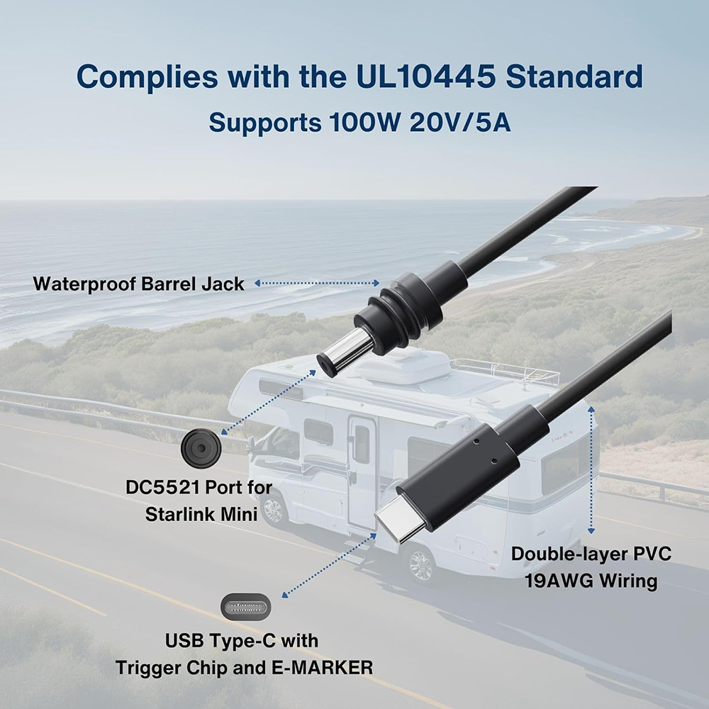 2m USB C to PD Power Cable for - Outdoor Power Jack 评论和价格