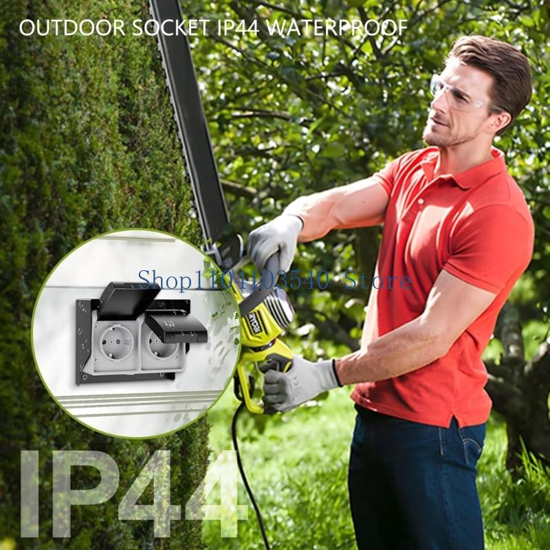 02DC 2 Gang Waterproof Outlet  - Outdoor Power Outlet Cover 评论和价格