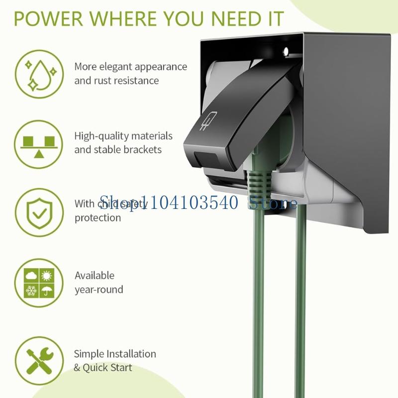 02DC 2 Gang Waterproof Outlet  - Outdoor Power Outlet Cover 评论和价格