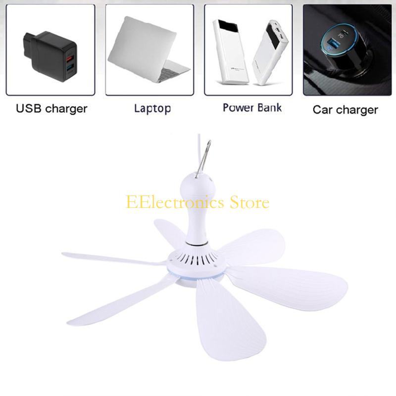 B03C Ceiling Fan USB Tent Fans - Outdoor Power For Gazebo 评论和价格