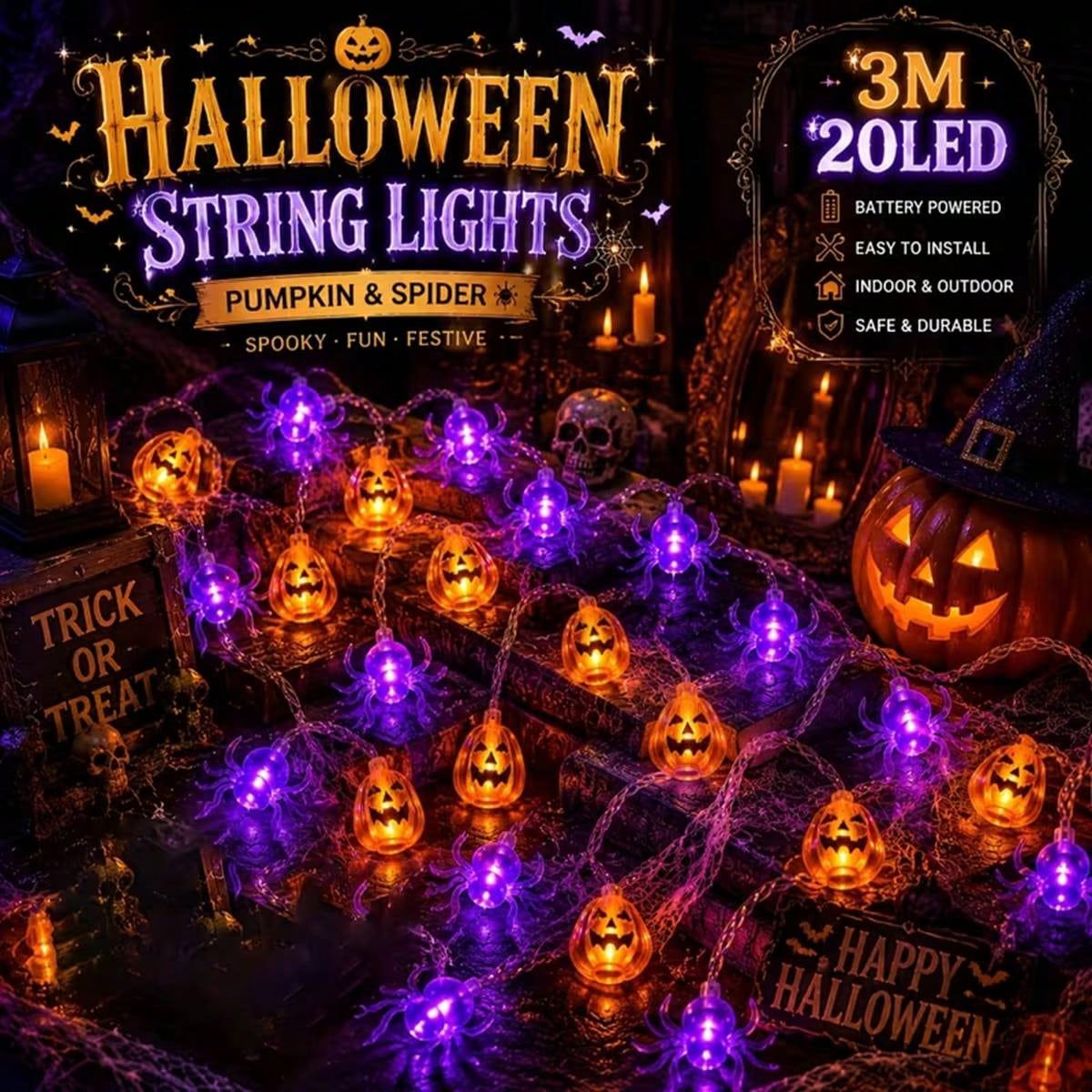 1PC Halloween Pumpkin 10/20 LE - Outdoor Power Jack 评论和价格