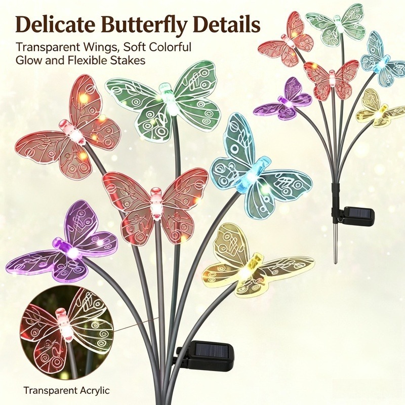 Solar Powered Butterfly Lights - Outdoor Power For Lights 评论和价格