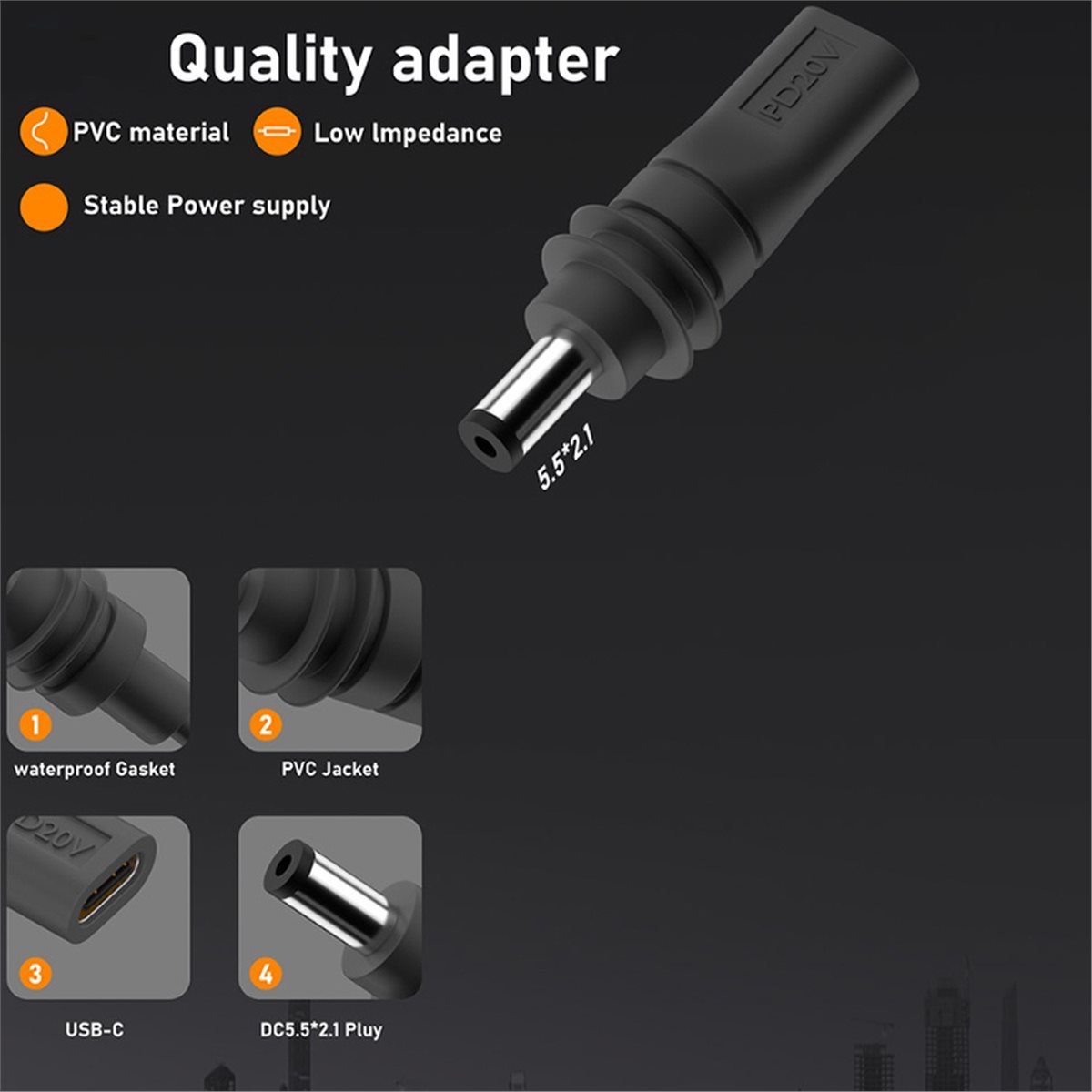 #72V Waterproof Power Adapter, - Outdoor Power Jack 评论和价格