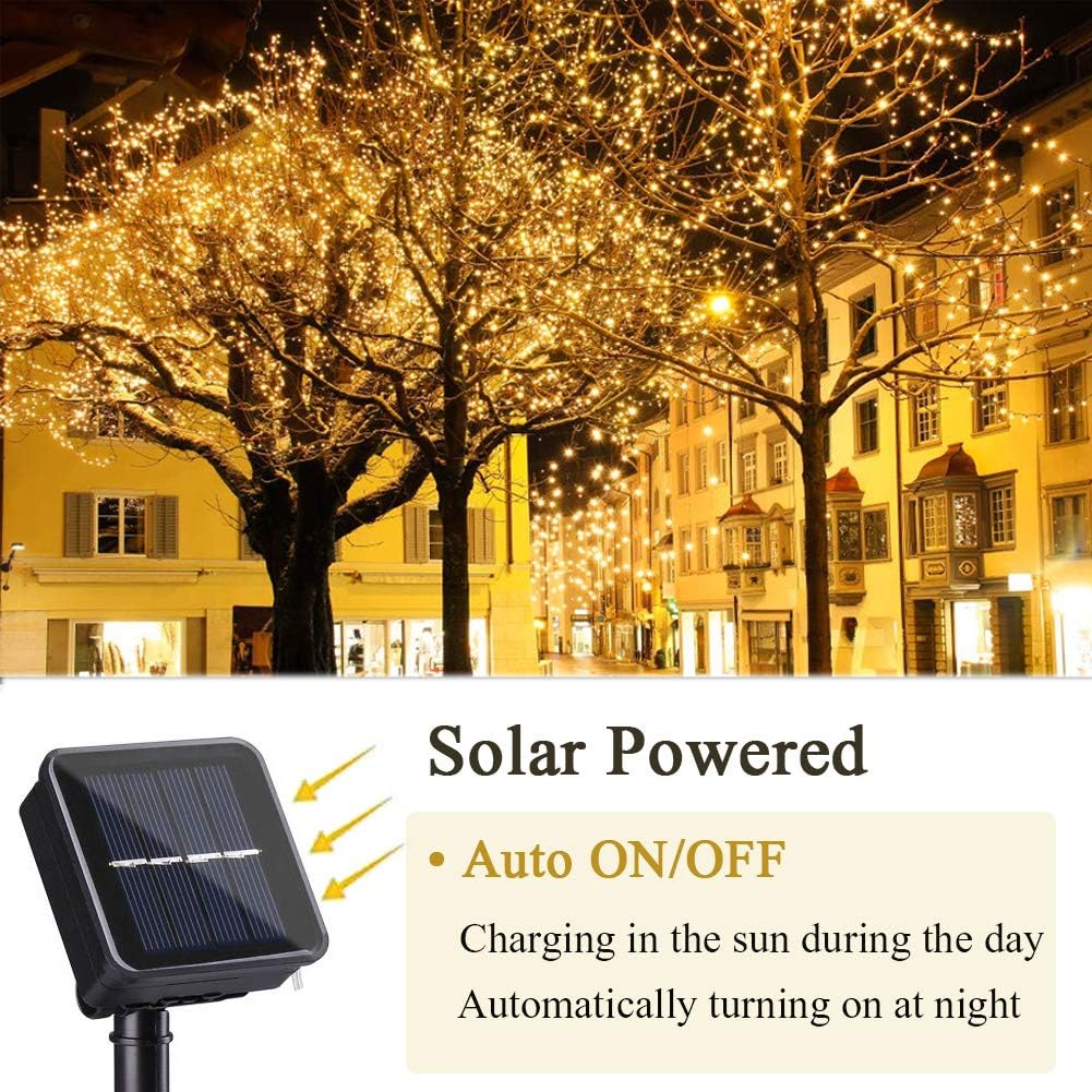 Solar Power LED Garland 8 Mode - Outdoor Power And Plant 评论和价格