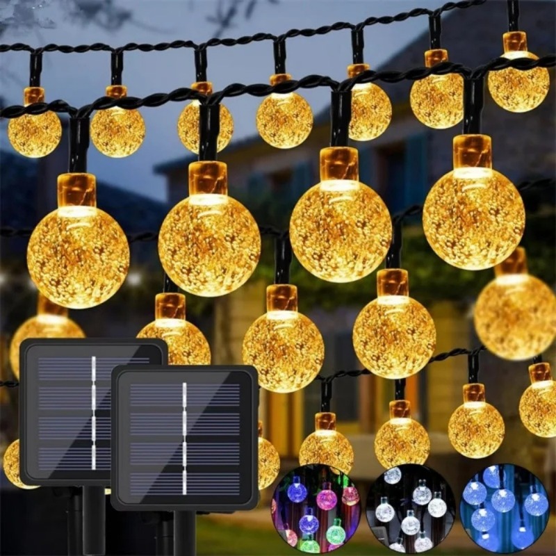 20/50/100 LED Solar Power Crys - Outdoor Power For Wedding 评论和价格