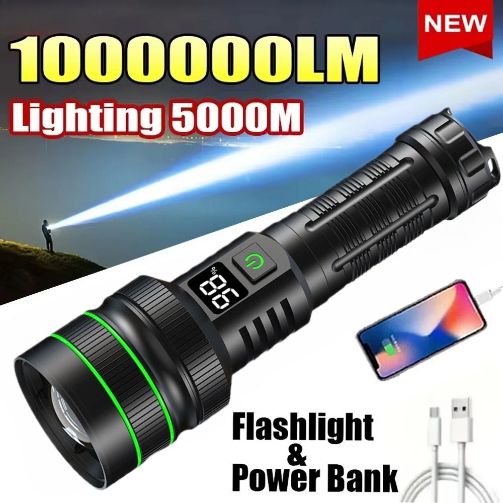 Powerful LED Flashlight Zoomab - Outdoor Power For Lights 评论和价格
