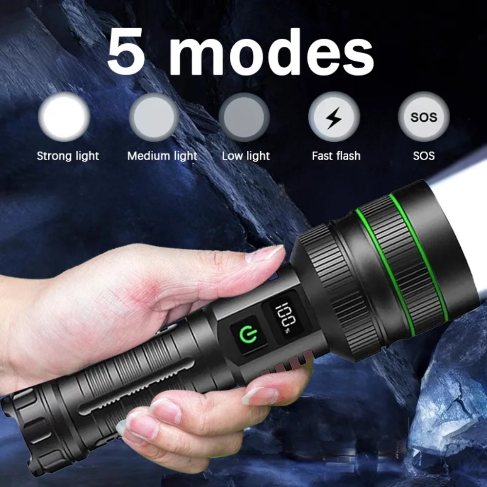 Powerful LED Flashlight Zoomab - Outdoor Power For Lights 评论和价格