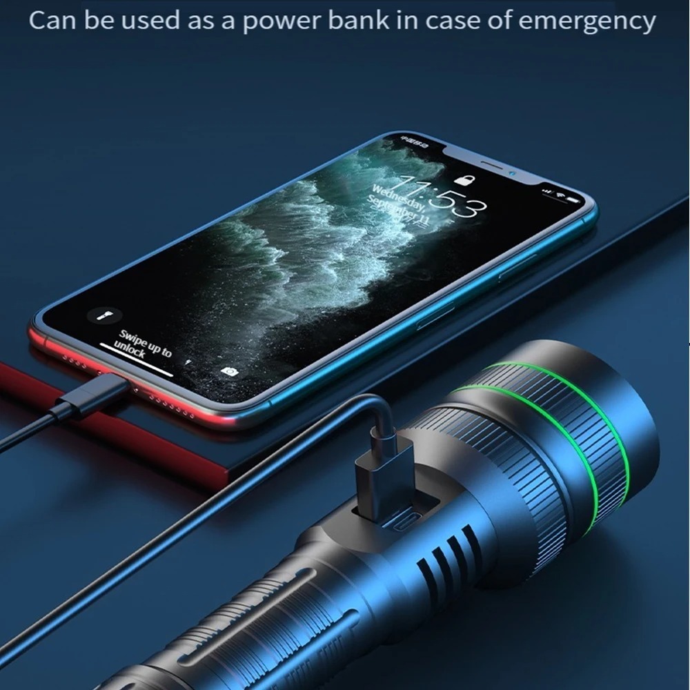 Powerful LED Flashlight Zoomab - Outdoor Power For Lights 评论和价格