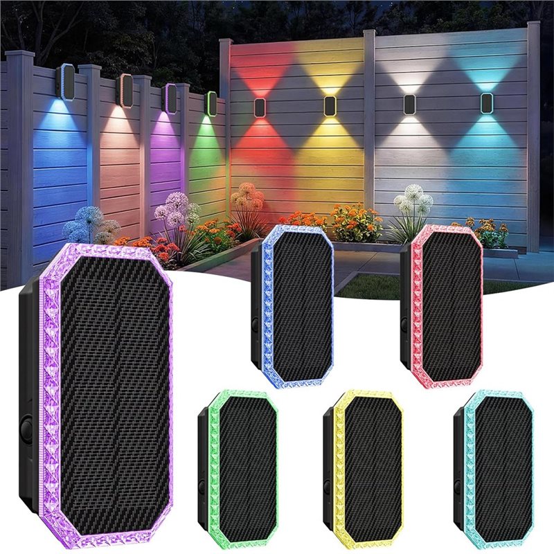 AB66-6PCS RGB Solar Fence Ligh - Outdoor Power Direct 评论和价格